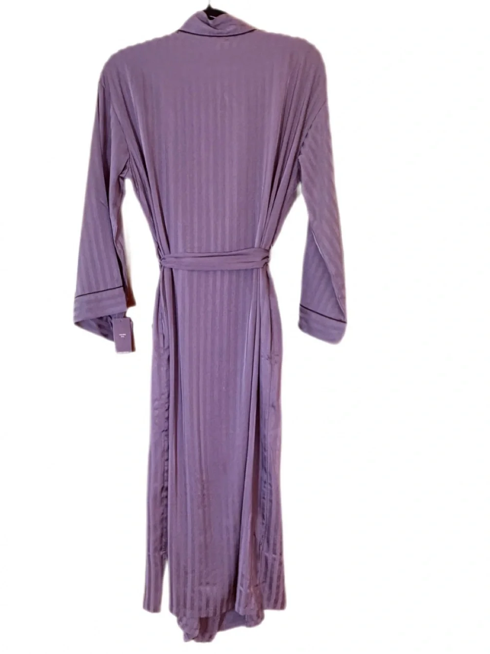Auden Satin Stripe Wrap Robe NWT Size M/L Lavender Mauve Sleepwear,